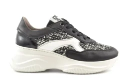 DL Sport DLSport zwarte sneakers met tweed