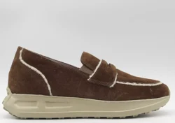 DL Sport DL Sport bruin suede loafers met wol