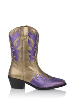 DWRS DWRS westernlaarzen Bella paars/taupe