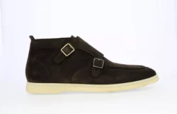 Floris van Bommel van Bommel gespschoenen donkerbruin suede H