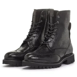 Floris van Bommel Floris van Bommel zwarte veterboots leer