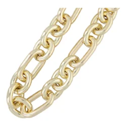 Fushi Amsterdam Ketting metaal ovaal en rond xl schakel goud