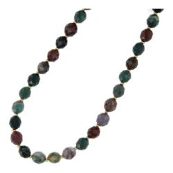 Fushi Amsterdam Ketting halfedelsteen 8x10mm indian agate facet