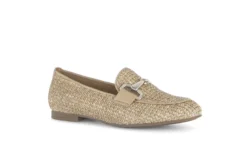 Gabor Gabor beige loafers raffia