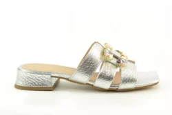 Gianluca Pisati Gianluca Pisati slippers hak zilver leer