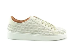Giorgio Giorgio beige vlecht-leren sneakers