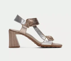 Hispanitas Hispanitas sandalen met hak goud-zilver