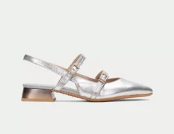 Hispanitas Hispanitas zilveren ballerina's met slingback