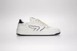 HUB Hub wit leren sneakers met blauw