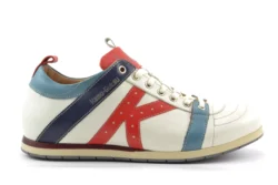 Kamo-Gutsu Kamo-Gutsu veterschoenen wit-blauw-rood
