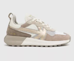Kaotiko Kaotiko lage sneakers wit-beige-goud