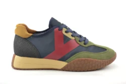 Keh-Noo Keh-Noo groene sneakers met blauw