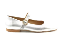 KMB KMB ballerina zilver leer