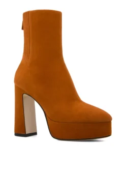 Lola Cruz Lola Cruz enkellaarzen hak 034T30BK oranje