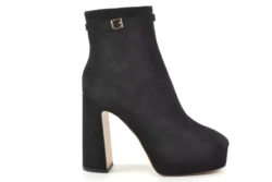 Lola Cruz Lola Cruz enkellaarzen hak zwart suede