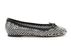 Lola Cruz Lola Cruz luxe ballerina's cristals negro