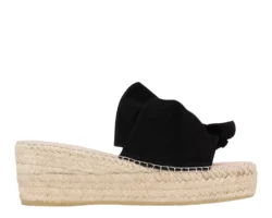 Manebi Manebi slippers sleehak Hamptons zwart