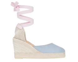 Manebi Manebi espadrilles wedge lichtblauw