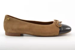 Paul Green Paul Green ballerina's bruin suede/zwart lak