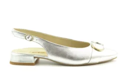 Paul Green Paul Green zilverkleurige ballerina's leer