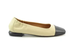 Pedro Miralles Pedro Miralles ballerina beige-zwart leer