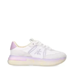 Premiata Premiata luxe sneakers wit-lila