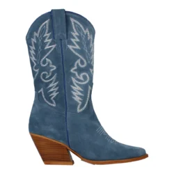 Red-Rag Red-Rag westernlaarzen jeansblauw suede