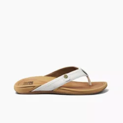 Reef Reef teenslippers wit leer