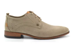 Rehab Rehab beige suede veterschoenen