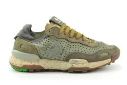 Satorisan Satorisan groene sneakers perfo