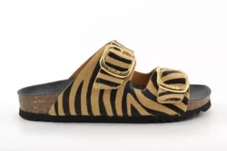 Scholl Scholl slippers zebra zwart-bruin