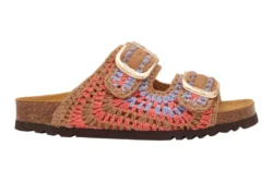 Scholl Scholl slippers voetbed bruin/stiksel