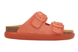 Scholl Scholl suede slippers koraal