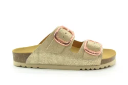 Scholl Scholl voetbed slippers crackelé goud