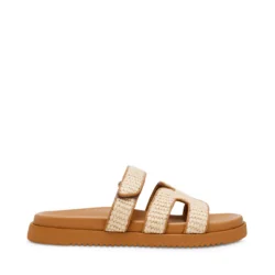 Steve Madden Steve Madden slippers raffia bruin