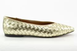 Toral Toral ballerina's goud leer vlecht