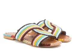 Toral Toral slippers raffia multicolour