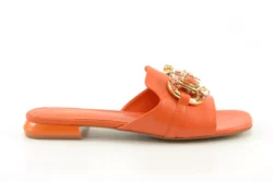 Tosca Blu Tosca Blu slippers oranje leer/steentjes