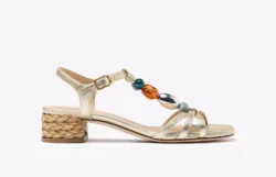 Unisa Unisa sandalen hak goud leer