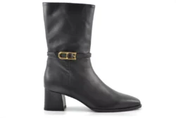 Unisa Unisa zwarte enkellaarzen met hak