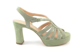 Unisa Unisa sandalen hak lichtgroen suede