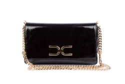 Unisa Unisa schoudertas zwart lak