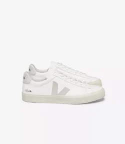 Veja Veja witte leren sneakers met beige