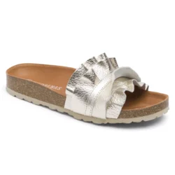 Verbenas Verbenas slippers goud leer