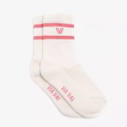 Via Vai Via Vai sokken wit-roze
