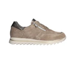 Waldlaufer Waldlaufer beige suede sneakers met rits H