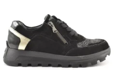 Waldlaufer Waldlaufer lage sneakers zwart-goud rits H