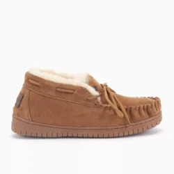 Warmbat Warmbat pantoffels cognac suede/wol
