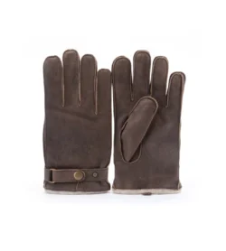 Warmbat Warmbat heren handschoenen bruin leer