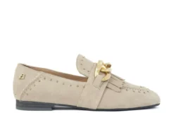 Babouche Babouche beige mocassins met goud